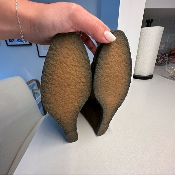 Stuart Weitzman Demiswoon Olive Green Suede Over the Knee Wedge Boots - Picture 7 of 8